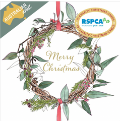 RSPCA Christmas Card Pack - Christmas Wreath