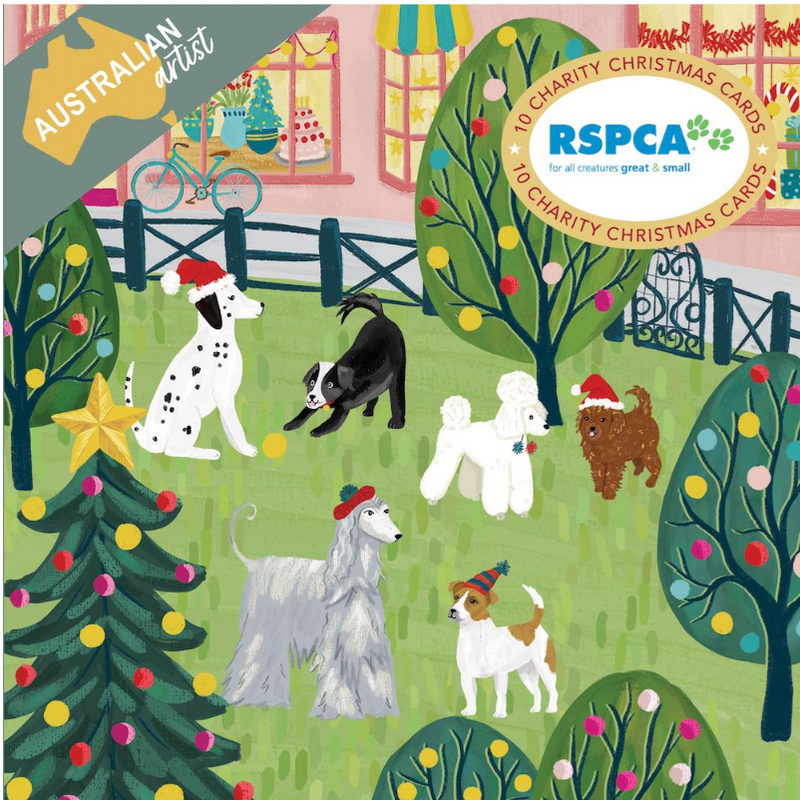 RSPCA Christmas Card Pack - Playful Dogs