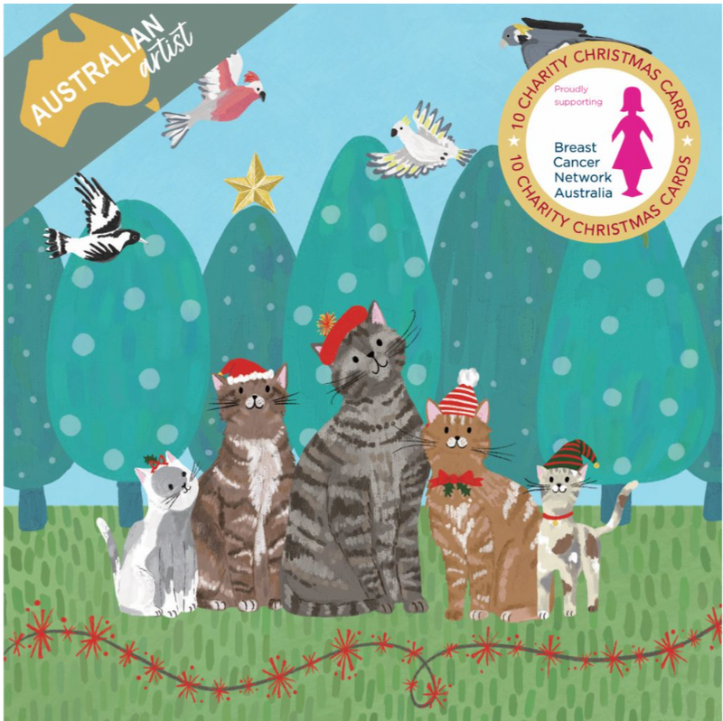 BCNA Christmas Card Pack - Santa Cats