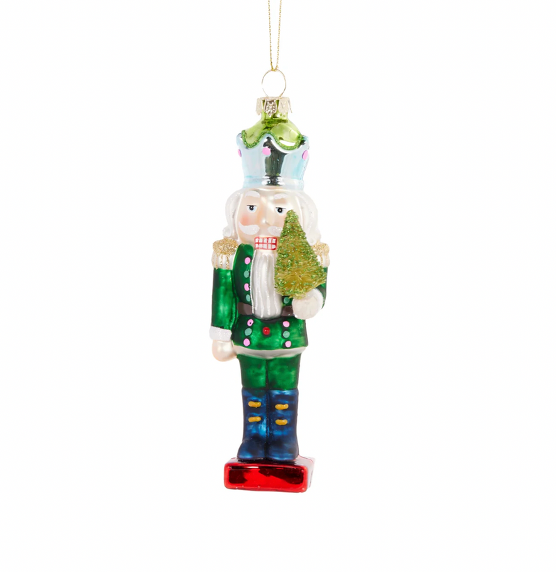 Green Retro Nutcracker Ornament