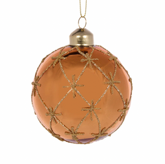 High Shine Copper Quilt Bauble