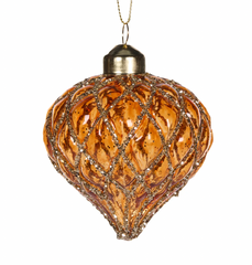 Toffee Quilted Onion Bauble