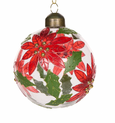 Clear Poinsettia Bauble