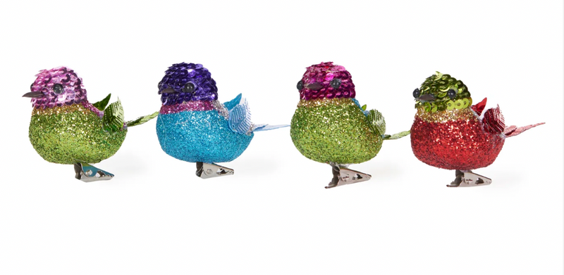 Sequin Clip Birds Set