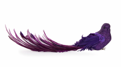 Elaborate Layered Purple Clip Bird