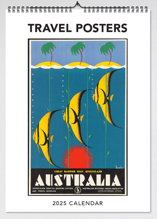 Australian Travel Posters 2025 Wall Calendar