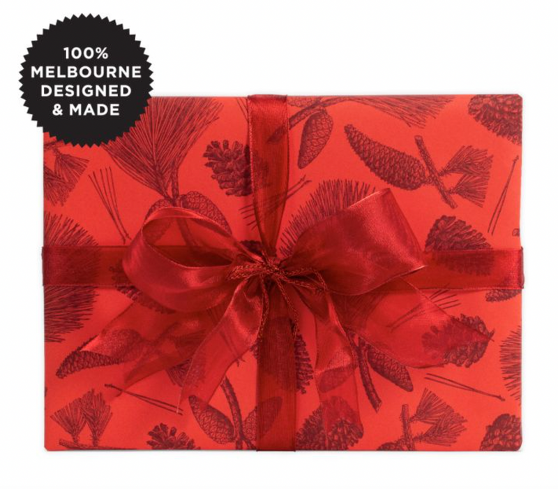 Mighty Pine Red Wrapping Paper