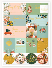 Floral Fields Christmas Sticker Pack (45pc)