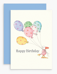 Mini Happy Birthday Card - Balloons