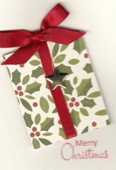 Holly Gift Box Christmas Card