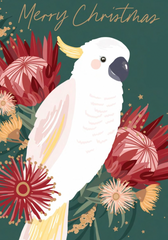 Merry Christmas Cockatoo Christmas Card