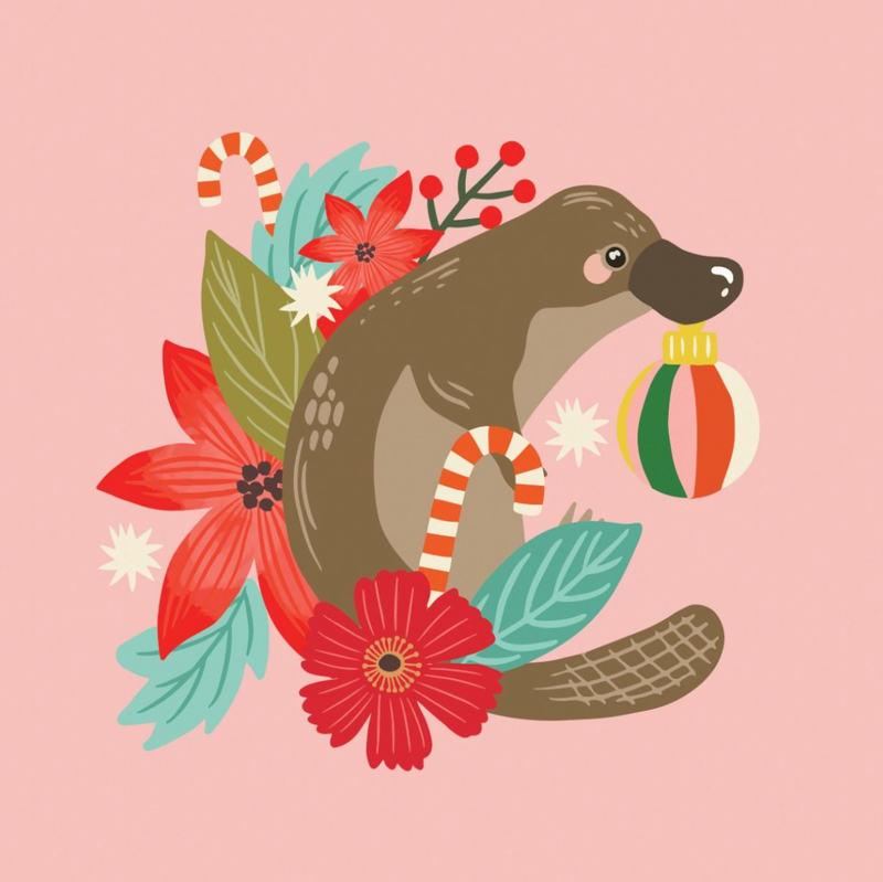 Christmas Platypus Gift Card