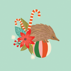 Christmas Echidna Gift Card