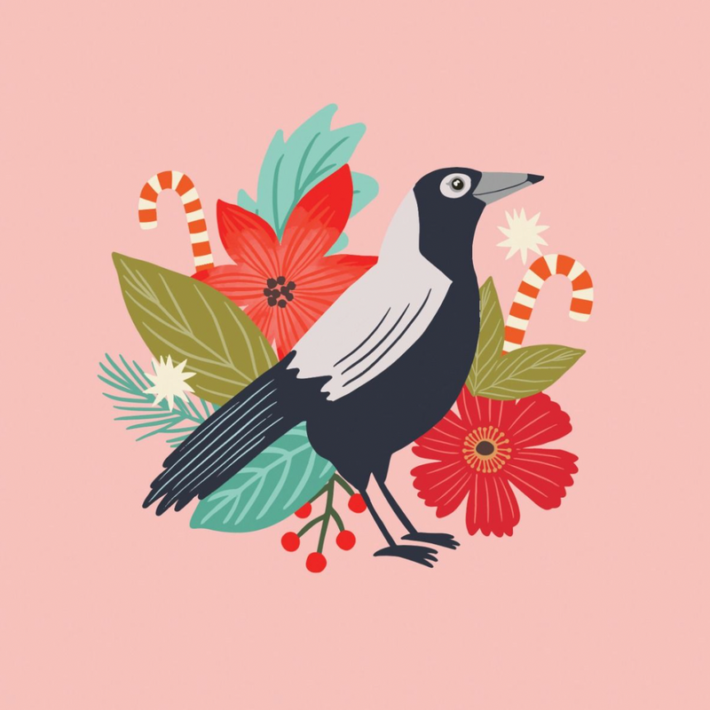 Christmas Magpie Gift Card