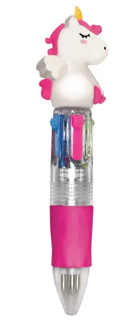 Mini 4 Colour Ballpoint Pen - Unicorn