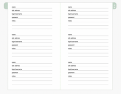 Eucalyptus Internet Address & Password Logbook