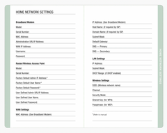 Eucalyptus Internet Address & Password Logbook