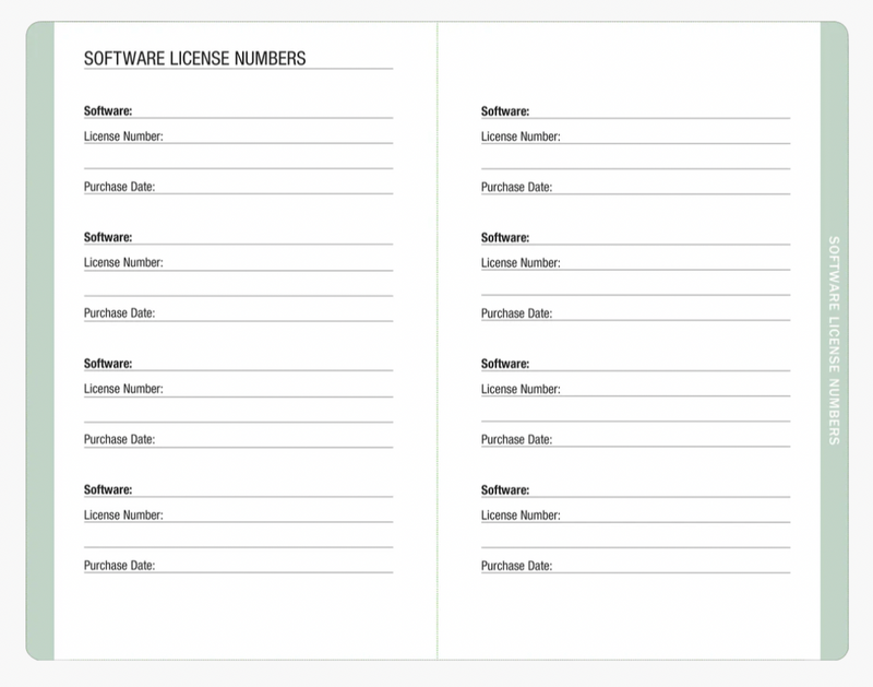 Eucalyptus Internet Address & Password Logbook