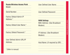 Large Print Internet Address & Password Logbook