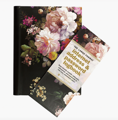 Midnight Floral Large Internet Address & Password Logbook