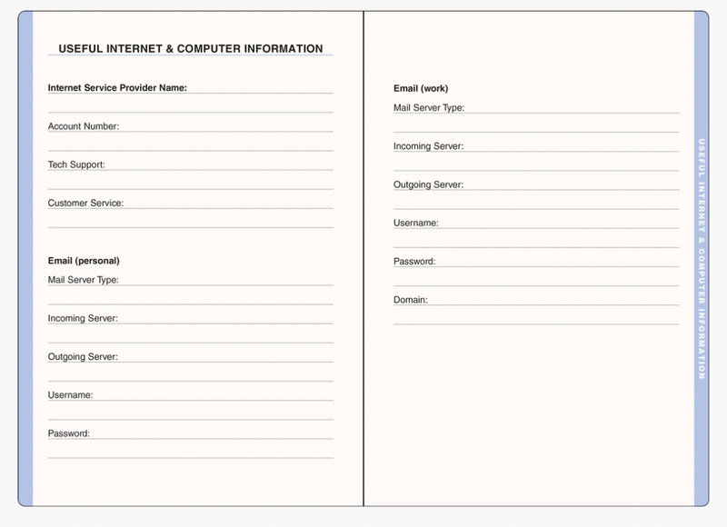 Wildflower Garden Large Internet Address & Password Logbook