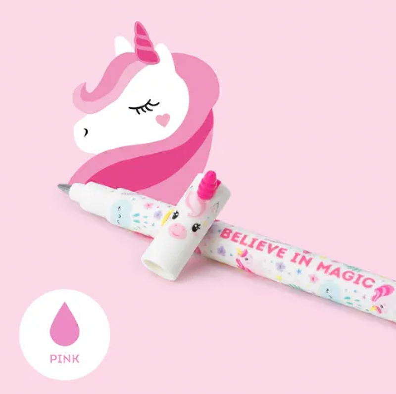 Unicorn Erasable Gel Pen - Pink Ink