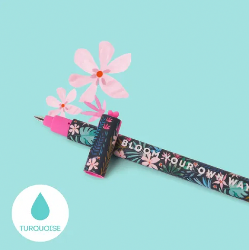 Flora Erasable Gel Pen - Turquoise Ink