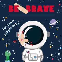 Tin of 30 Adhesive Band-Aids - Space, Be Brave