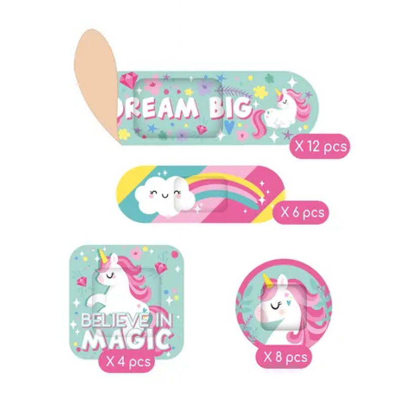 Tin of 30 Adhesive Band-Aids - Be Brave Unicorn