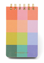 Twin Wire Notepad - Rainbow Check