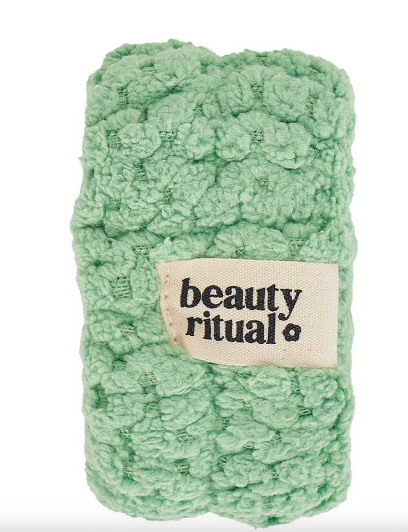 Beauty Ritual Luxury Waffle Wash Set - Moss