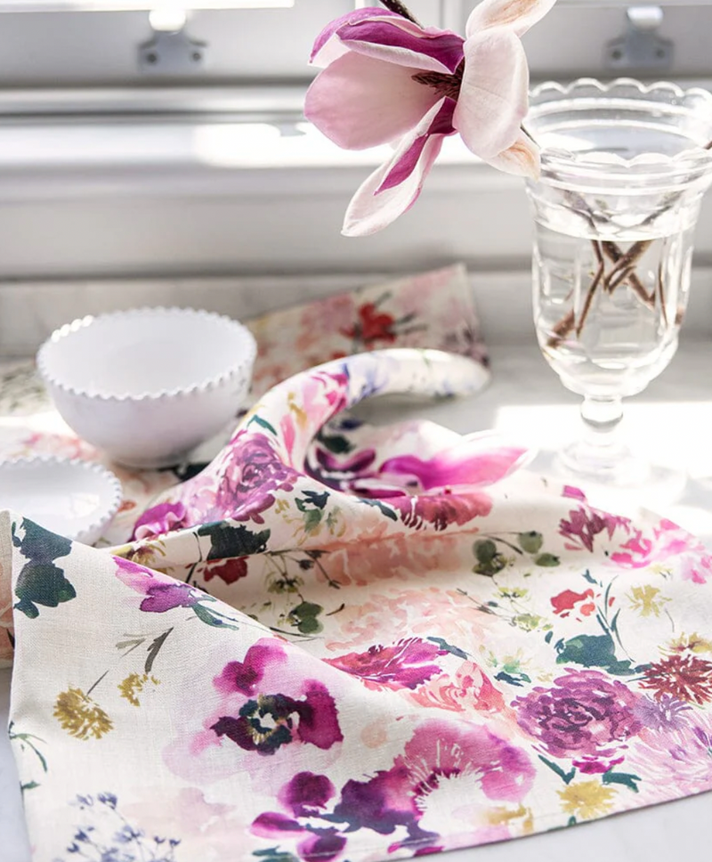 Wildflowers Linen Tea Towel