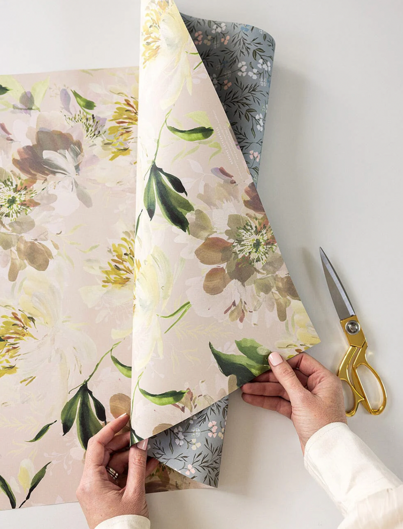 Peony Studies/Primrose Double Sided Gift Wrap