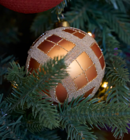 Copper Tartan Bauble