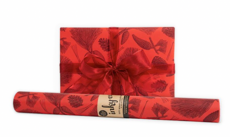 Mighty Pine Red Wrapping Paper