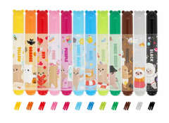 Teddy Friends 12 Pack Markers