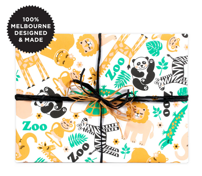 Zoo 4U2 Teal Wrapping Paper