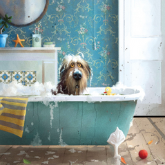 Dog In Bath