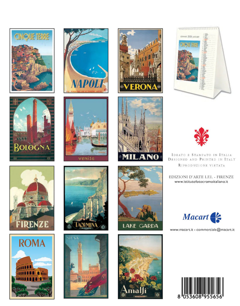 2026 Desk Calendar - Italia