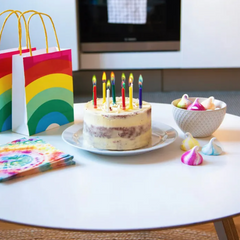 Rainbow Candles with Coloured Flames