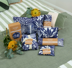 Linen Shower Cap - Navy Natives