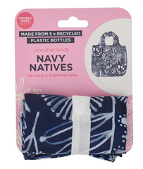 Shopping Tote - Navy Natives