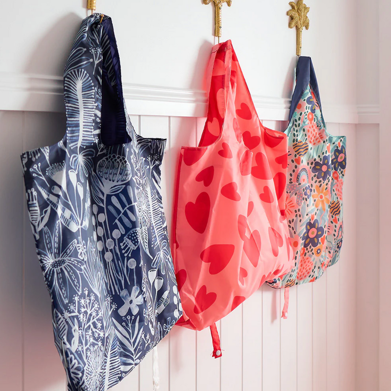 Shopping Tote - Navy Natives