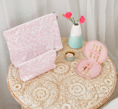 Cosmetic Bag - Pink Petal Floral (Small)