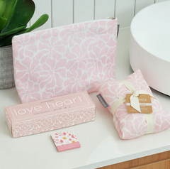 Linen Heat Pillow - Pink Petal Floral