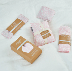 Linen Eye Rest Pillow - Pink Petal Floral