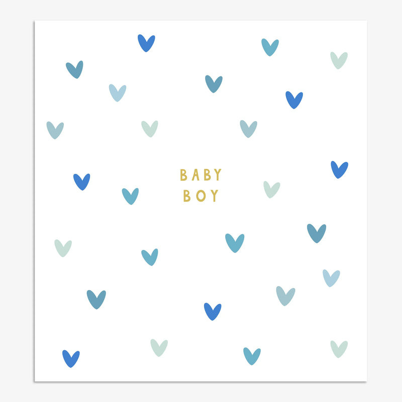 Baby Boy Blue Hearts