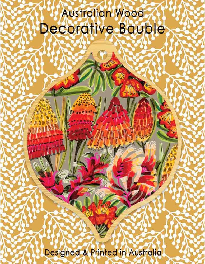 Red Hot Pokers Decorative Bauble