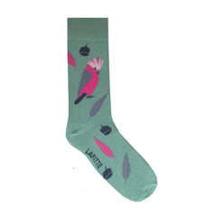 Pink Galah Socks - Mint Green