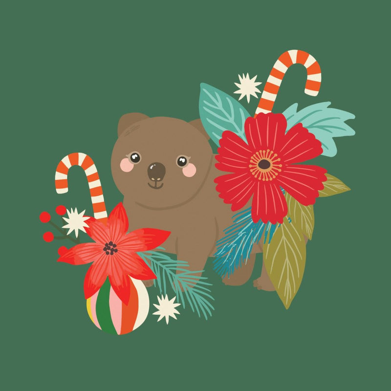 Christmas Wombat Card